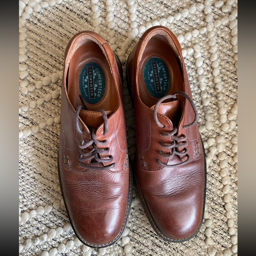 Florsheim‎ Mens Brown Leather Dress Shoes Size 9.5M